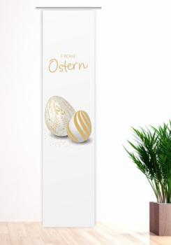 Ostereier auf Schiebevorhang